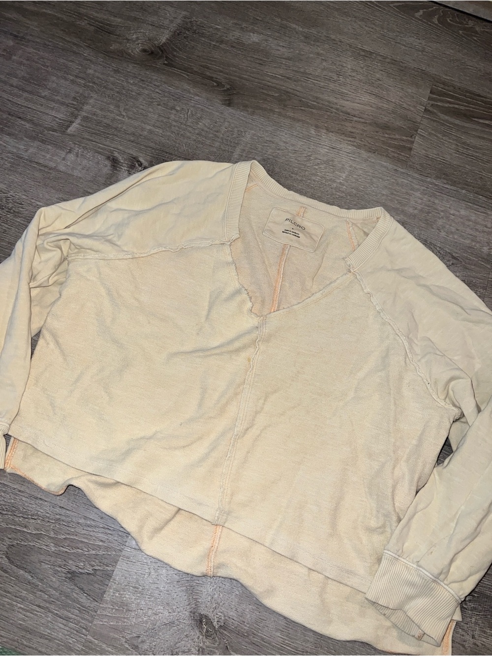 Pilcro by Anthropology V-Neck Cream Women's Sweater - Picture 2 of 7